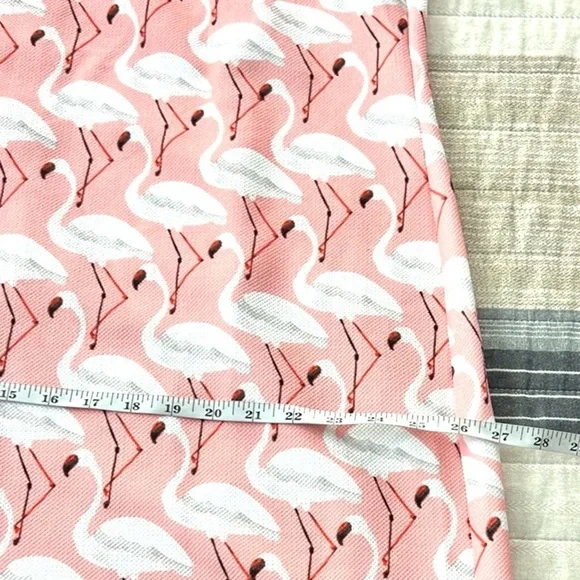 🦩Julian Taylor, FLAMINGOS,Sheath Dress, Print Pink Flamingo, Stretch, Size 18W - Picture 11 of 11